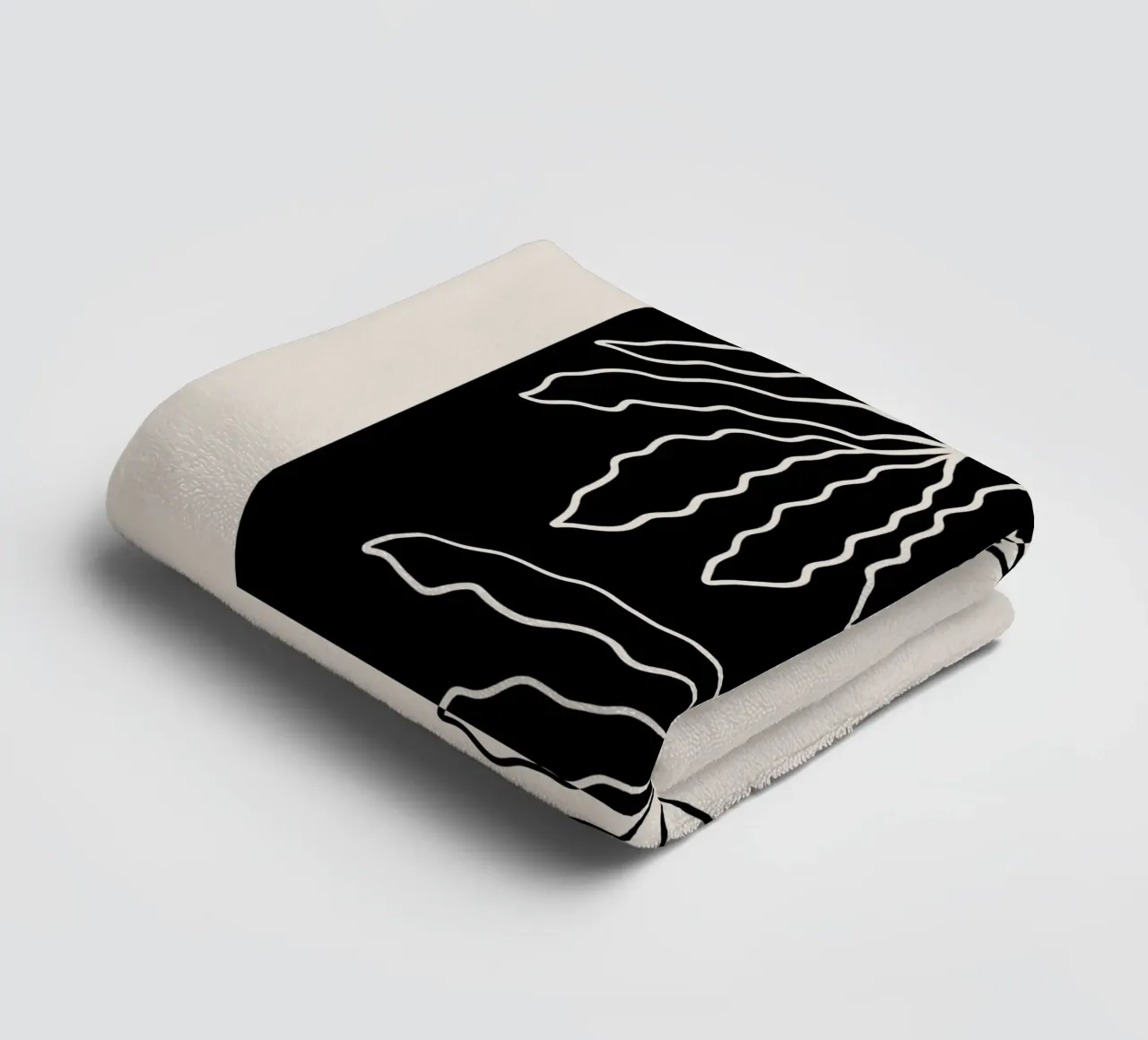 Black block branch asciugamano da bagno da TijanaArtStudio88