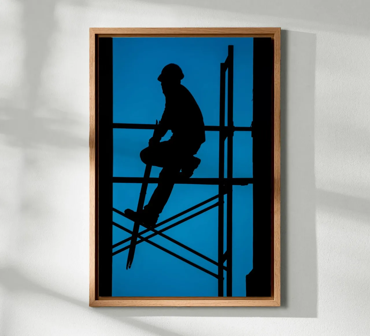 Men at work #4 canvas with Floater frame by Tal Paz-Fridman