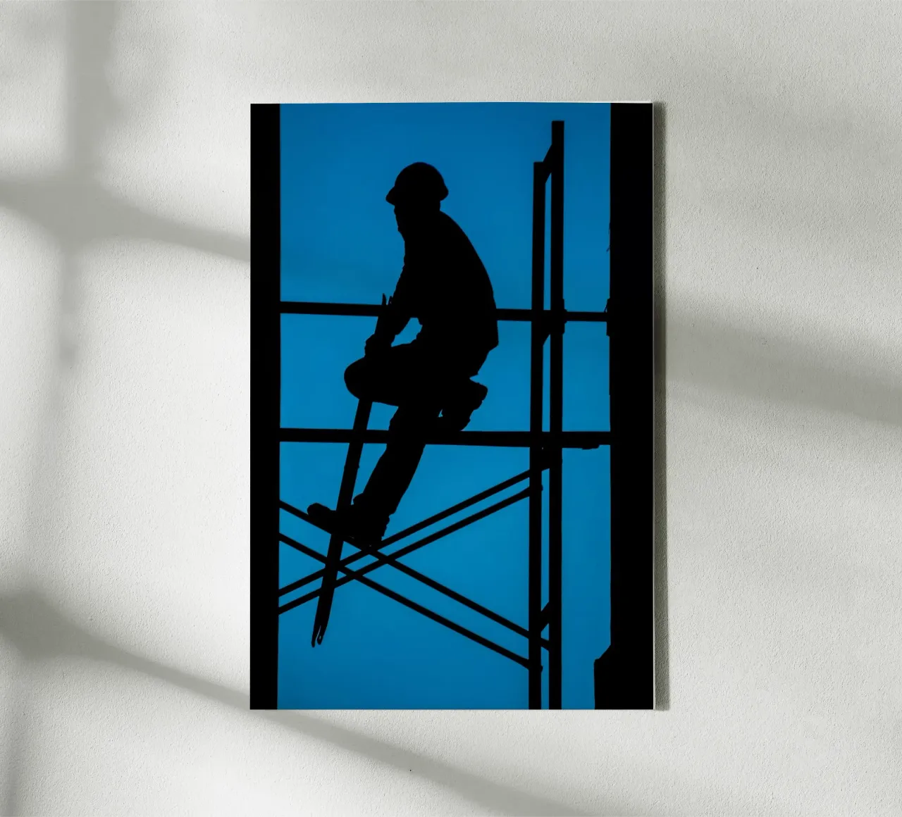 Men at work #4 canvas with Floater frame by Tal Paz-Fridman
