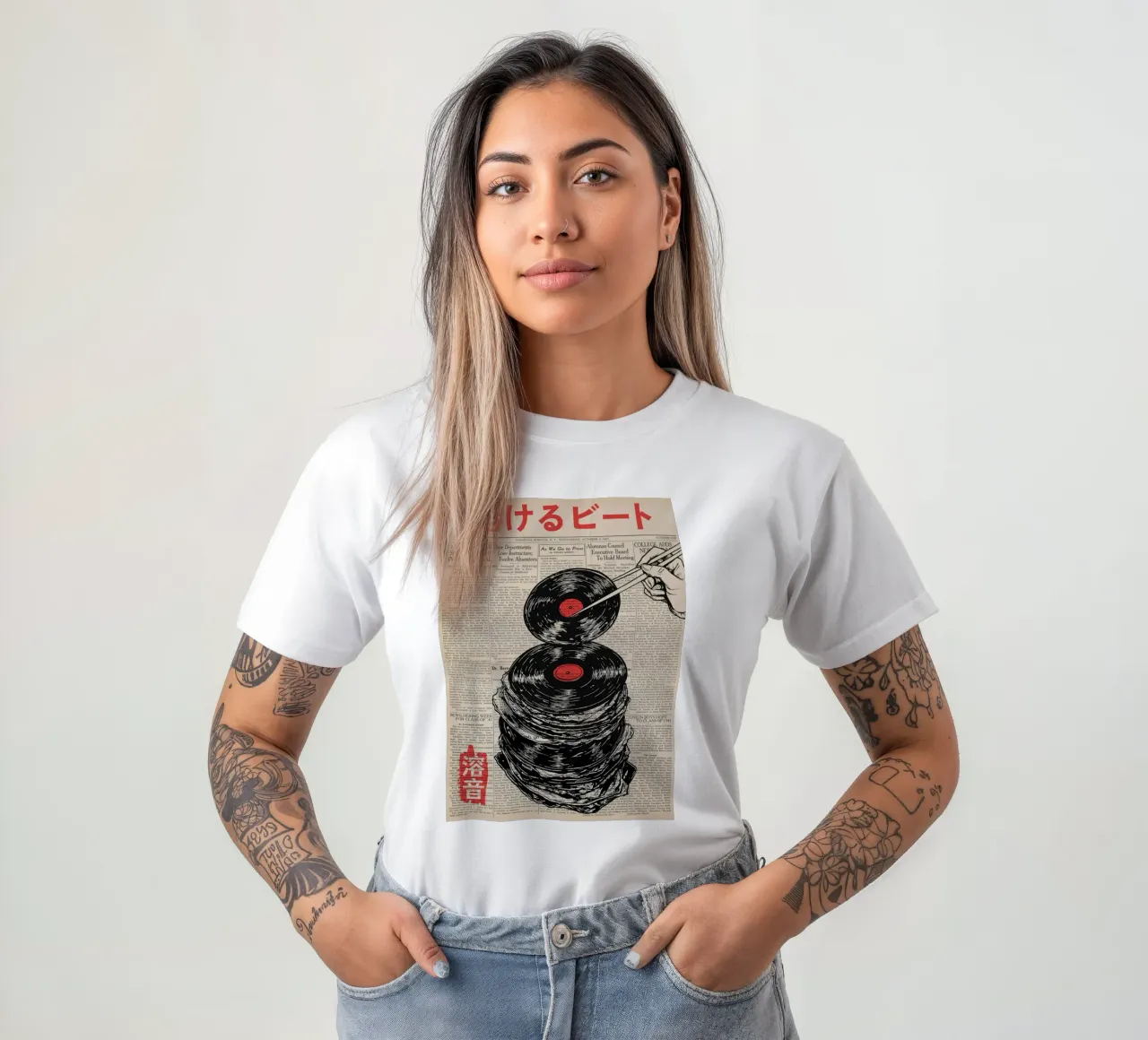 Fusione Disco in vinile t-shirt da hewitt shop