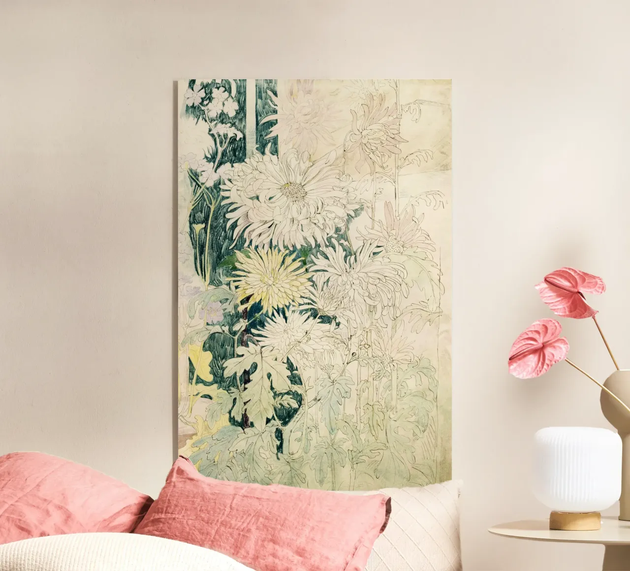 painted and scribble flowers plexiglass da vintageshop