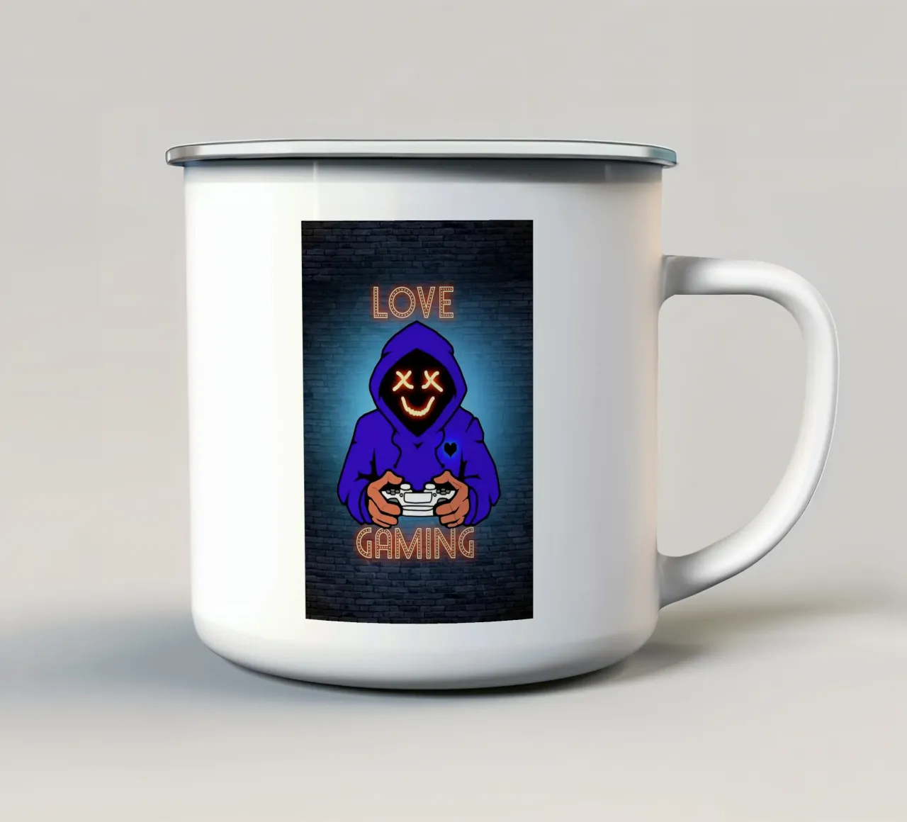 AMORE PER IL GIOCO tazza in smalto da Charlotte Gagnon