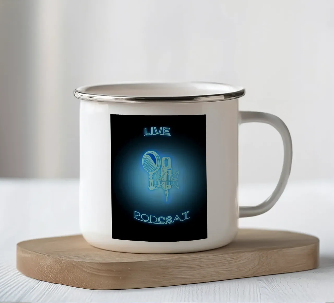PODCAST tazza in smalto da Charlotte Gagnon