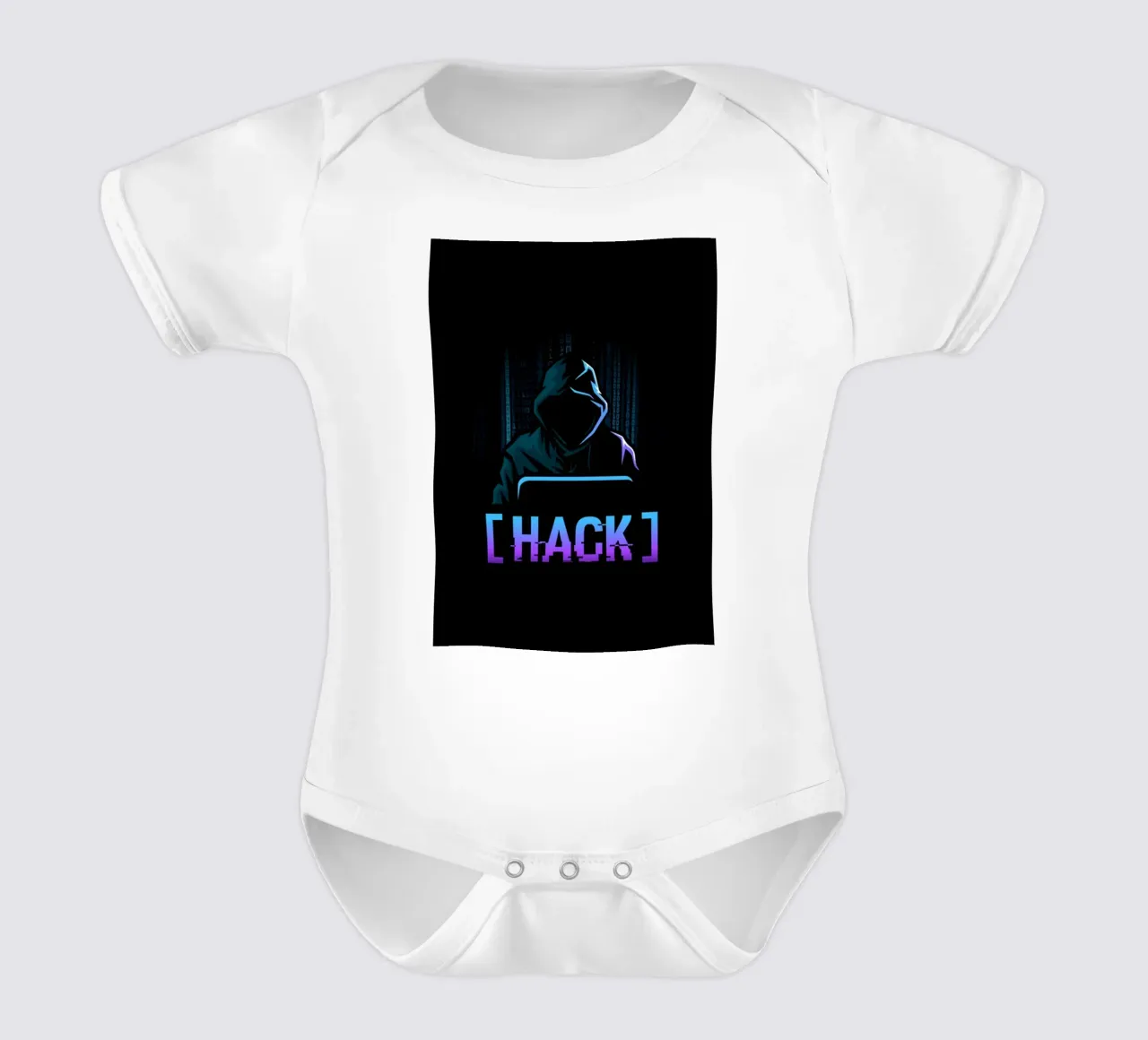 HACKER body neonato maniche corte da Charlotte Gagnon
