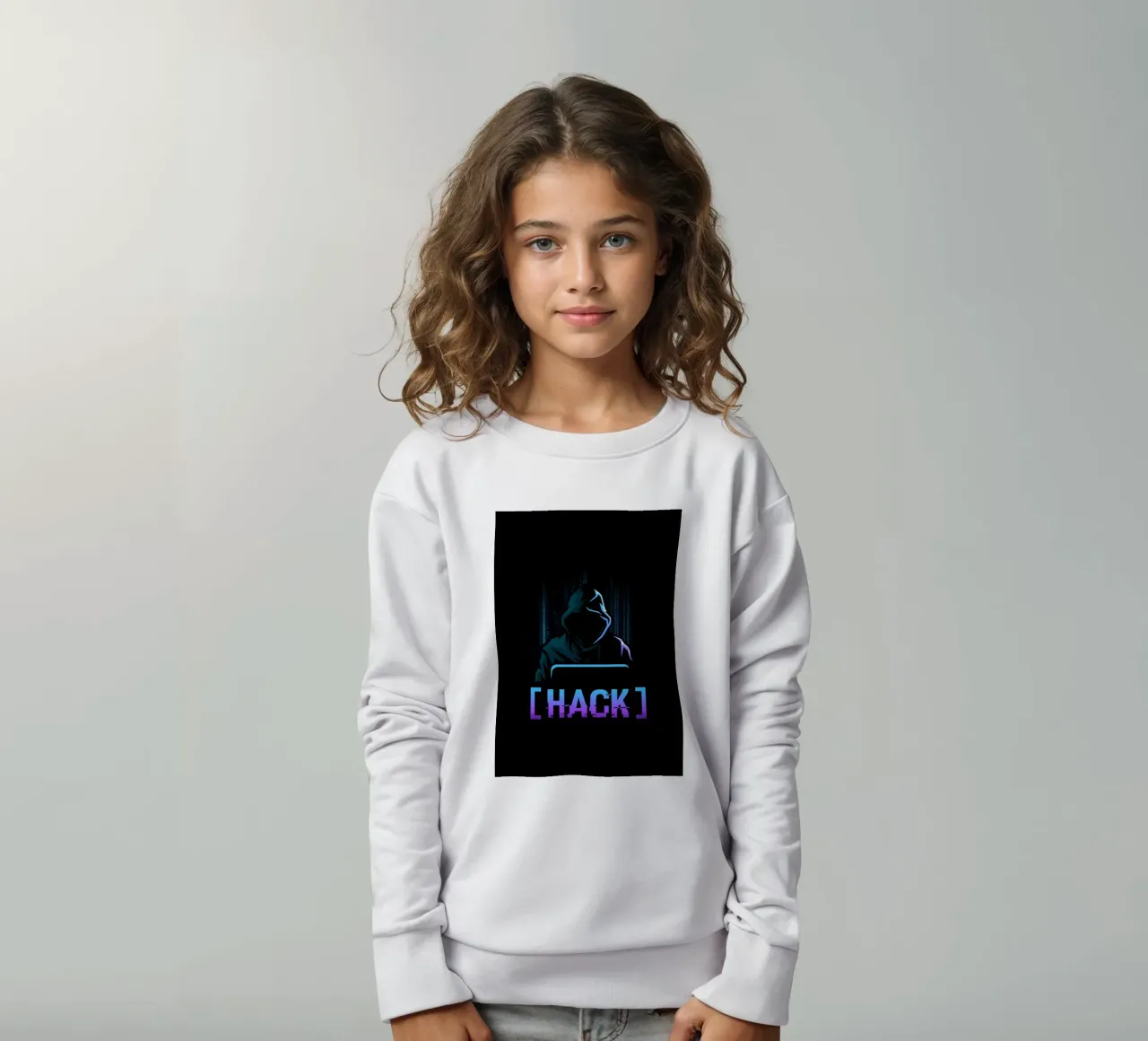 HACKER felpa bambino da Charlotte Gagnon