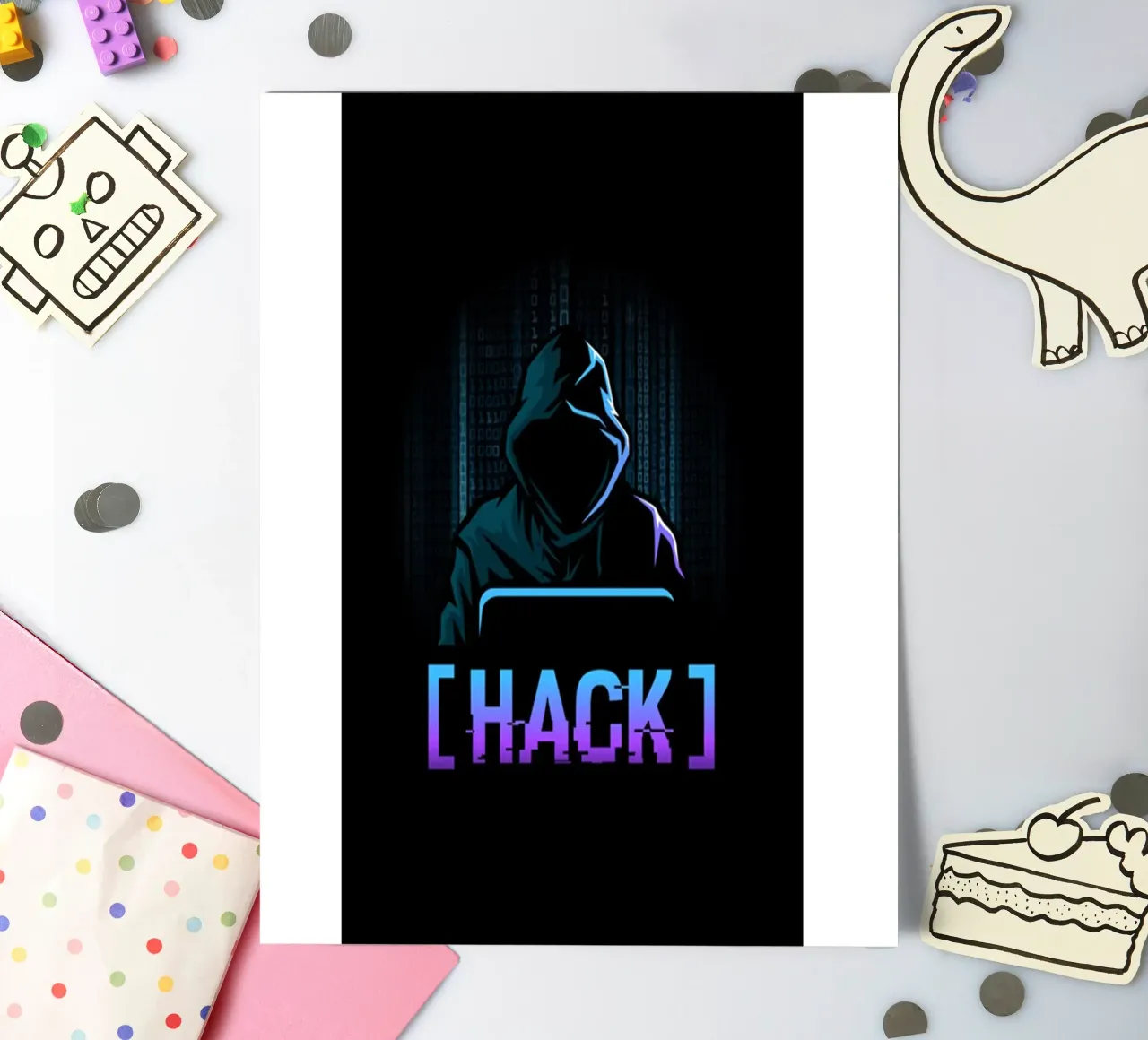 HACKER foglio adesivo da Charlotte Gagnon