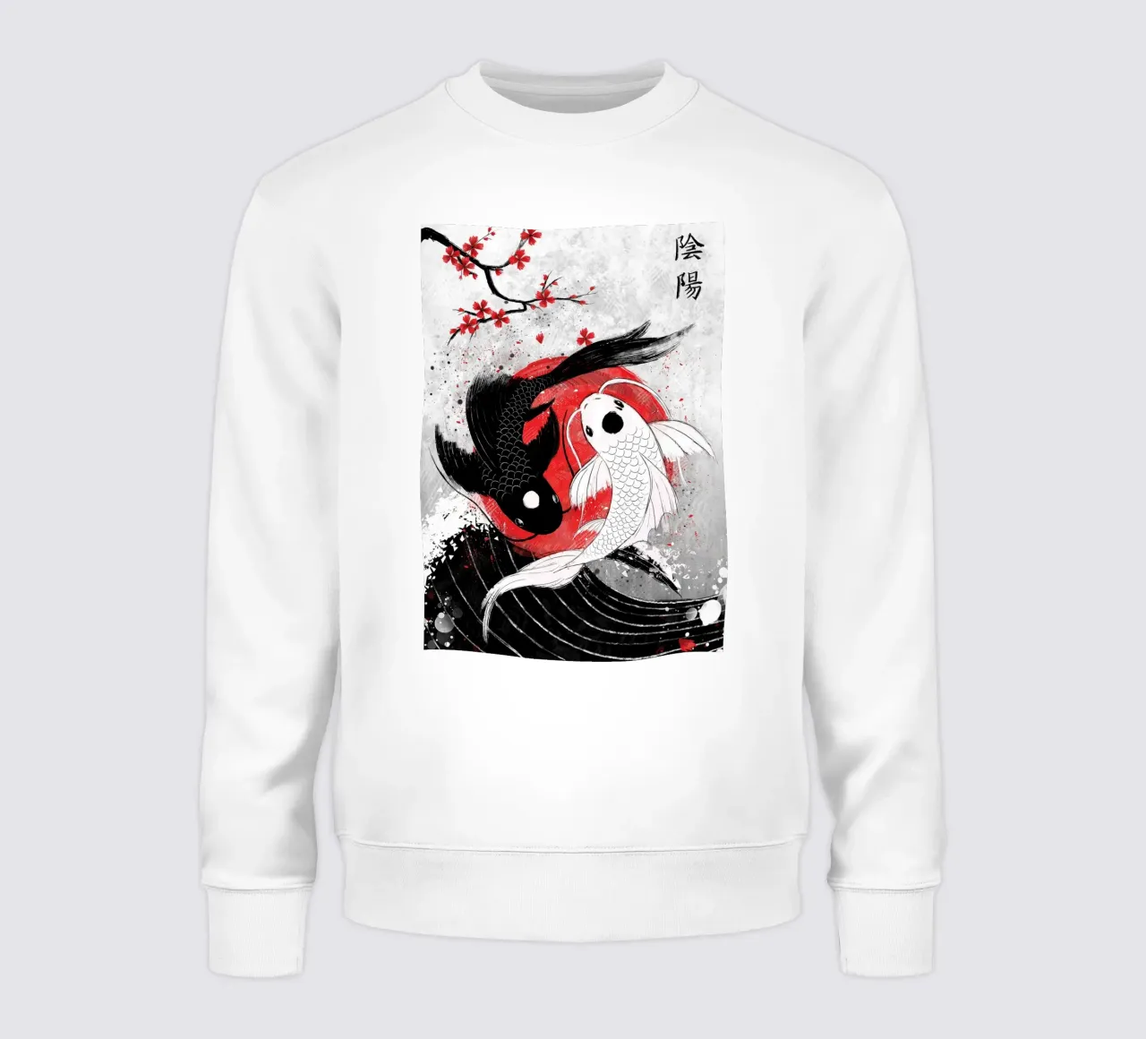 Pesce Koi Yin Yang RubyArt felpa da mesa