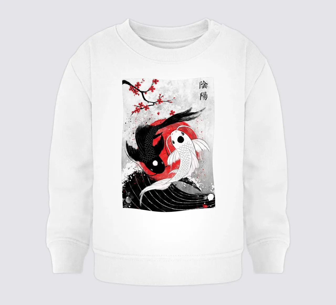 Pesce Koi Yin Yang RubyArt felpa neonato da mesa
