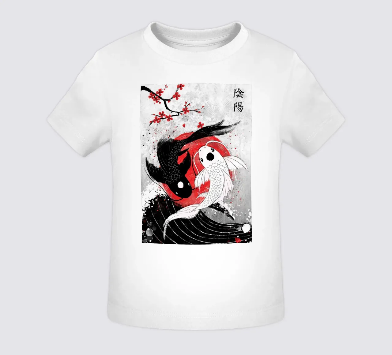 Pesce Koi Yin Yang RubyArt maglietta neonato da mesa