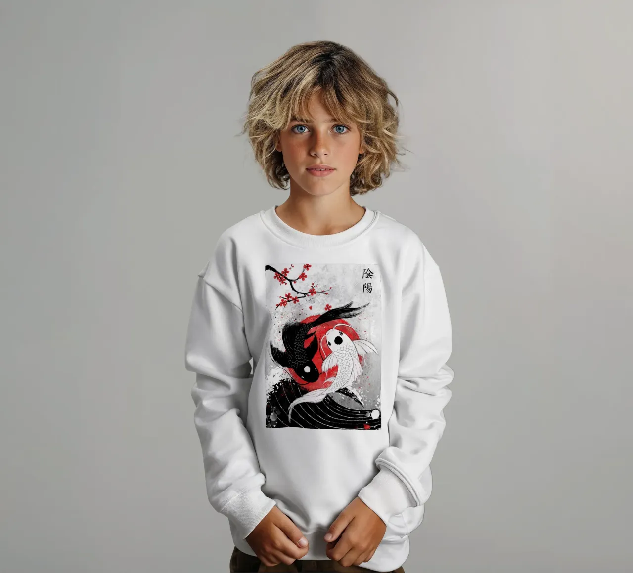 Pesce Koi Yin Yang RubyArt felpa bambino da mesa