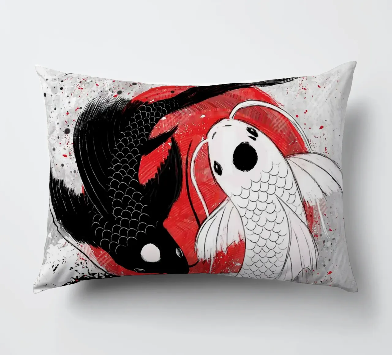Pesce Koi Yin Yang RubyArt cuscino da mesa