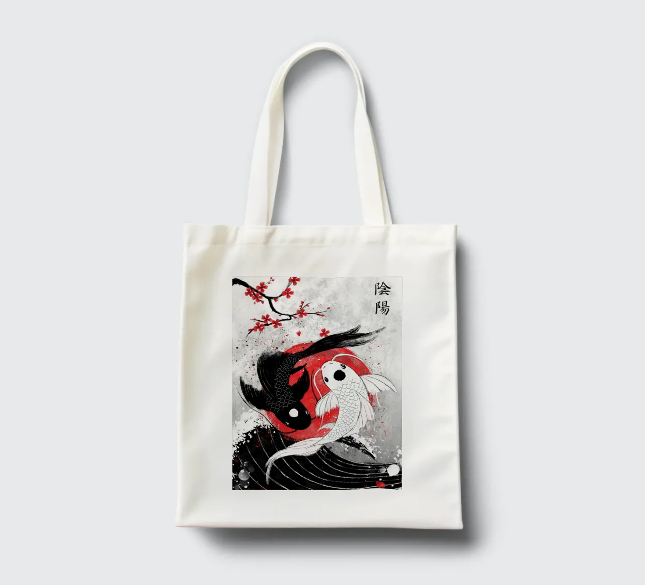 Pesce Koi Yin Yang RubyArt borsa in juta da mesa