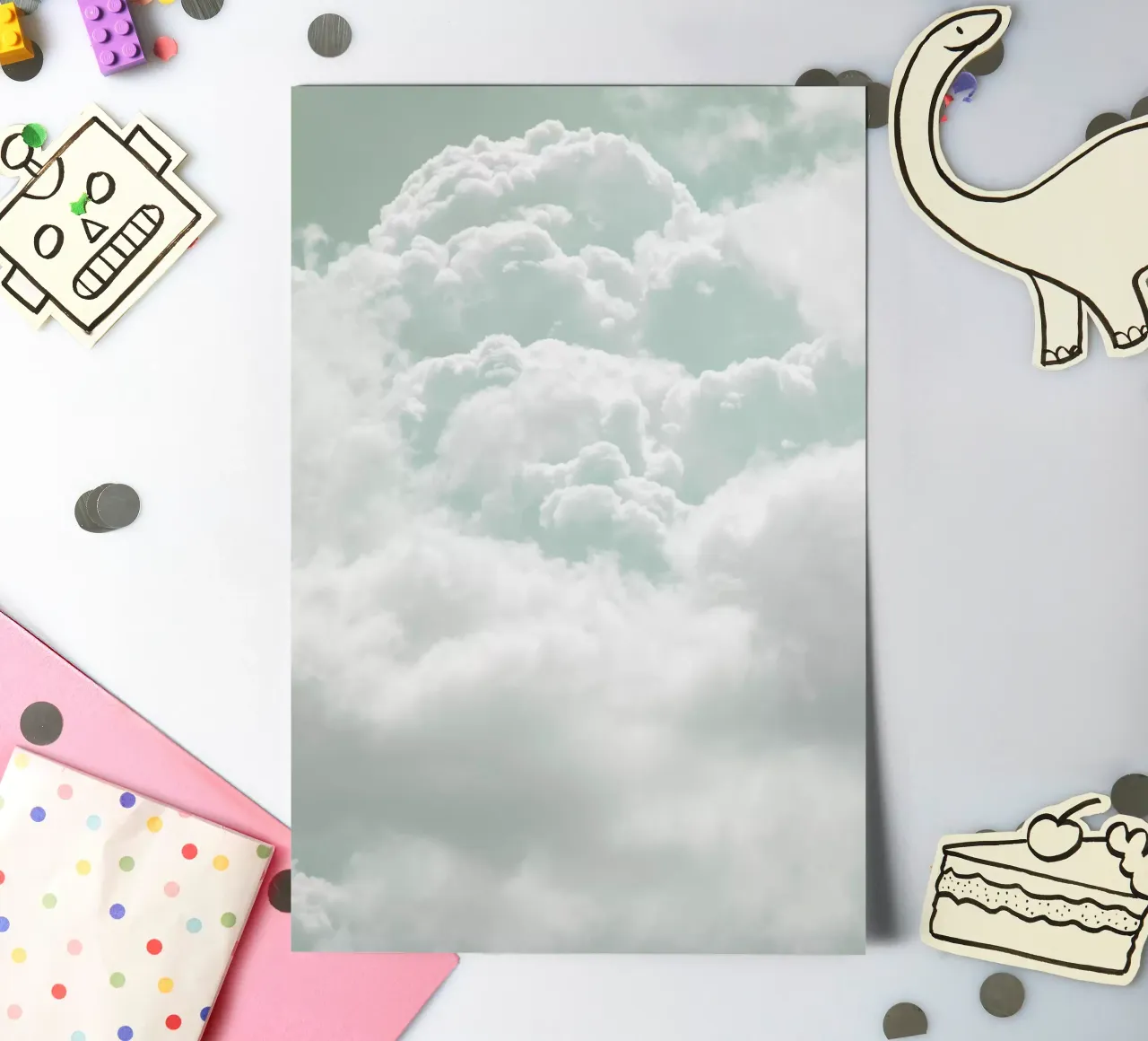 Clouds #7 sticker sheet by Tal Paz-Fridman