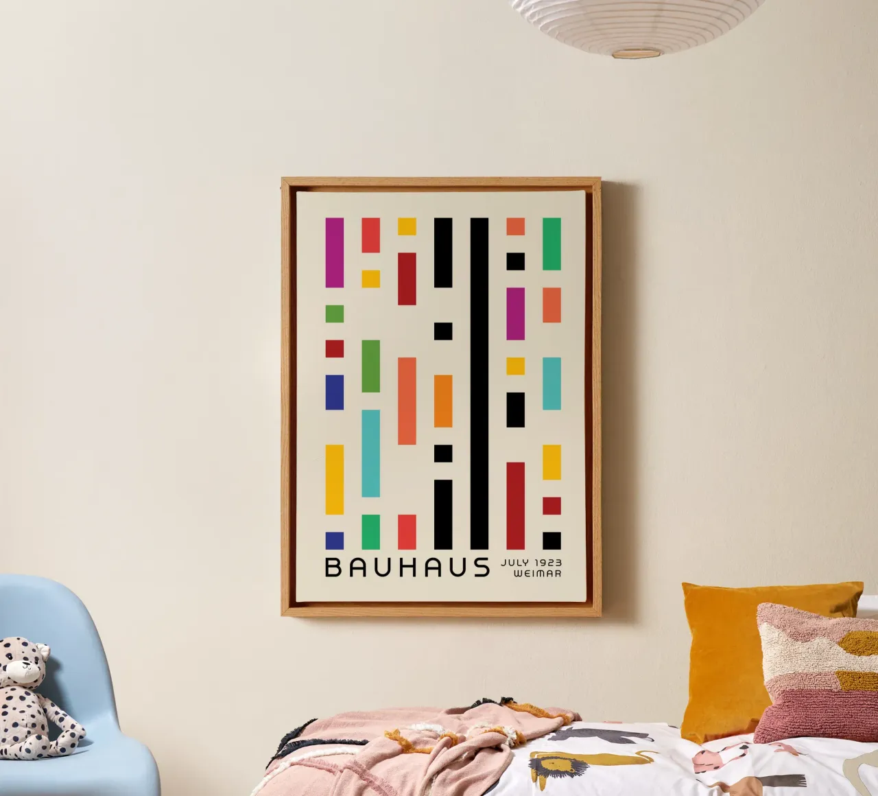Bauhaus Abstract Color Blocks Print - Modern Art canvas by Grungeo