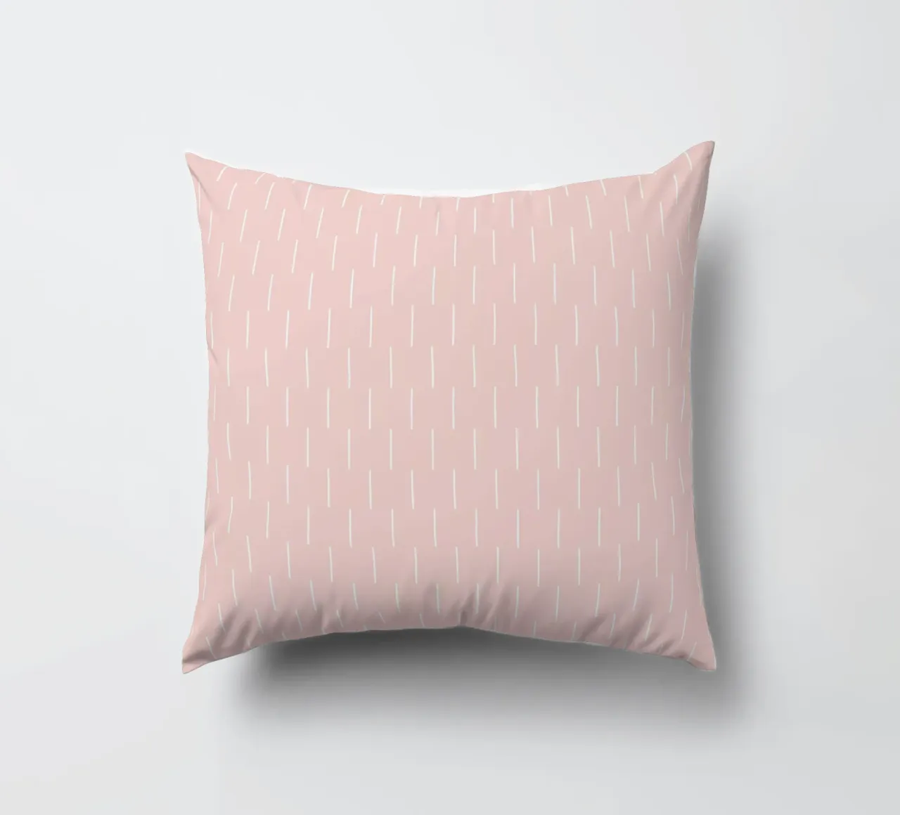Linee minimaliste Basic Scandinavian Chic | Bianco su Dusty Blush cuscino da Beauty in Simplicity