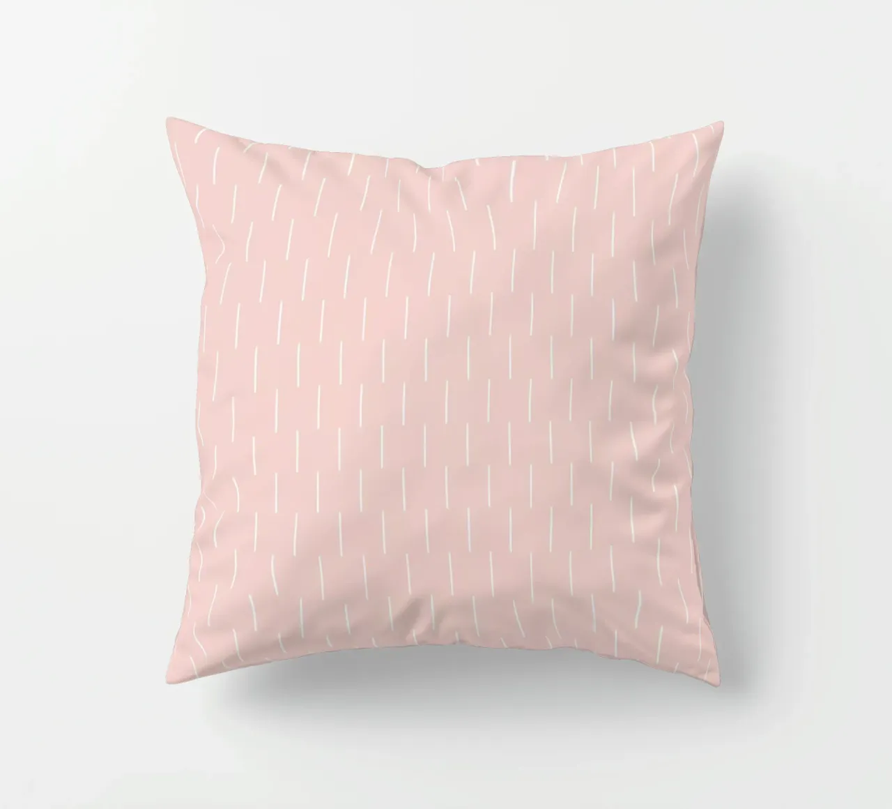 Linee minimaliste Basic Scandinavian Chic | Bianco su Dusty Blush cuscino da Beauty in Simplicity