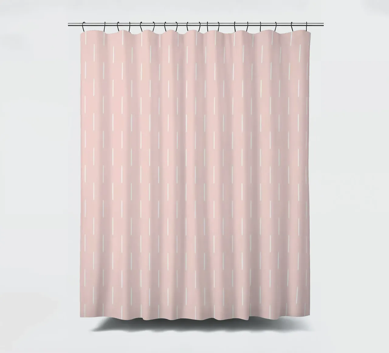 Linee minimaliste Basic Scandinavian Chic | Bianco su Dusty Blush tenda da doccia da Beauty in Simplicity
