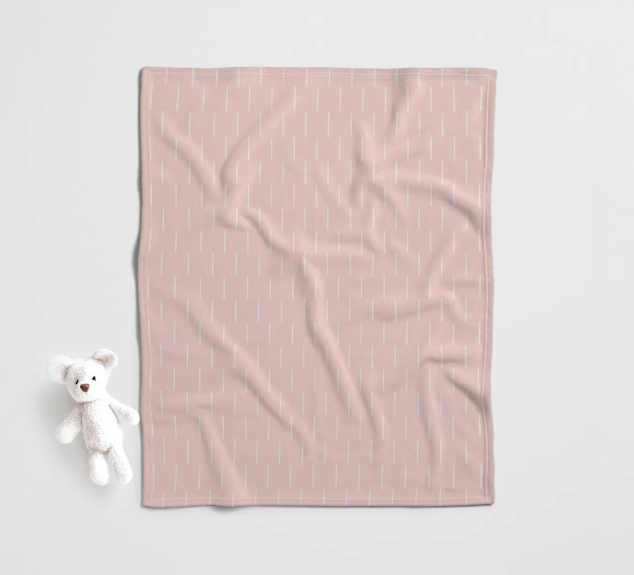 Linee minimaliste Basic Scandinavian Chic | Bianco su Dusty Blush coperta in pile da Beauty in Simplicity