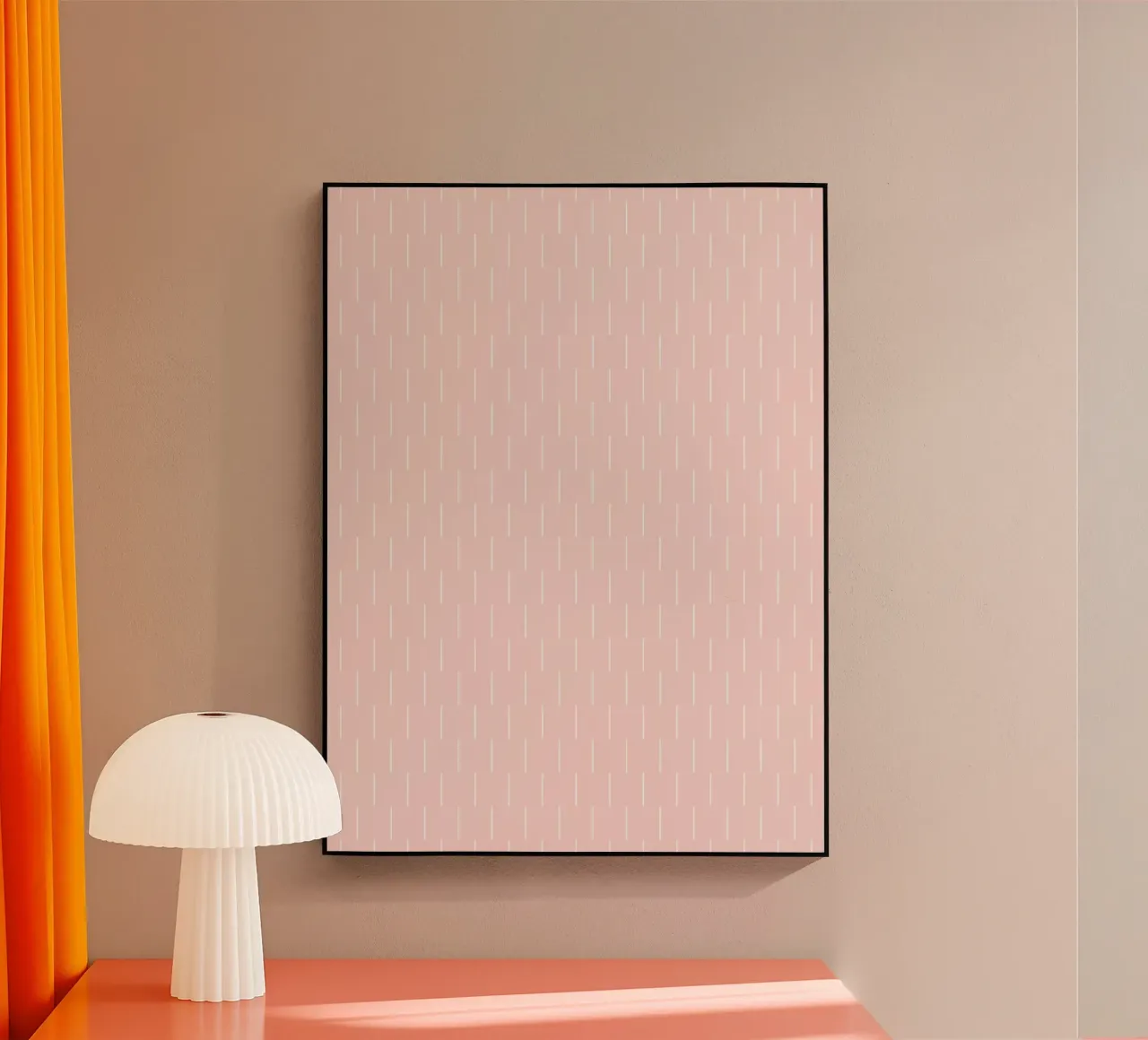 Linee minimaliste Basic Scandinavian Chic | Bianco su Dusty Blush plexiglass da Beauty in Simplicity