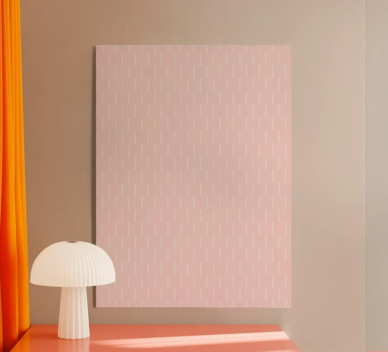 Linee minimaliste Basic Scandinavian Chic | Bianco su Dusty Blush plexiglass da Beauty in Simplicity