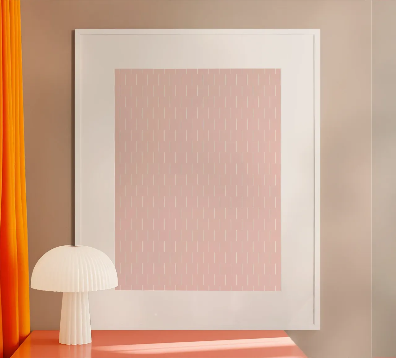 Linee minimaliste Basic Scandinavian Chic | Bianco su Dusty Blush poster da Beauty in Simplicity