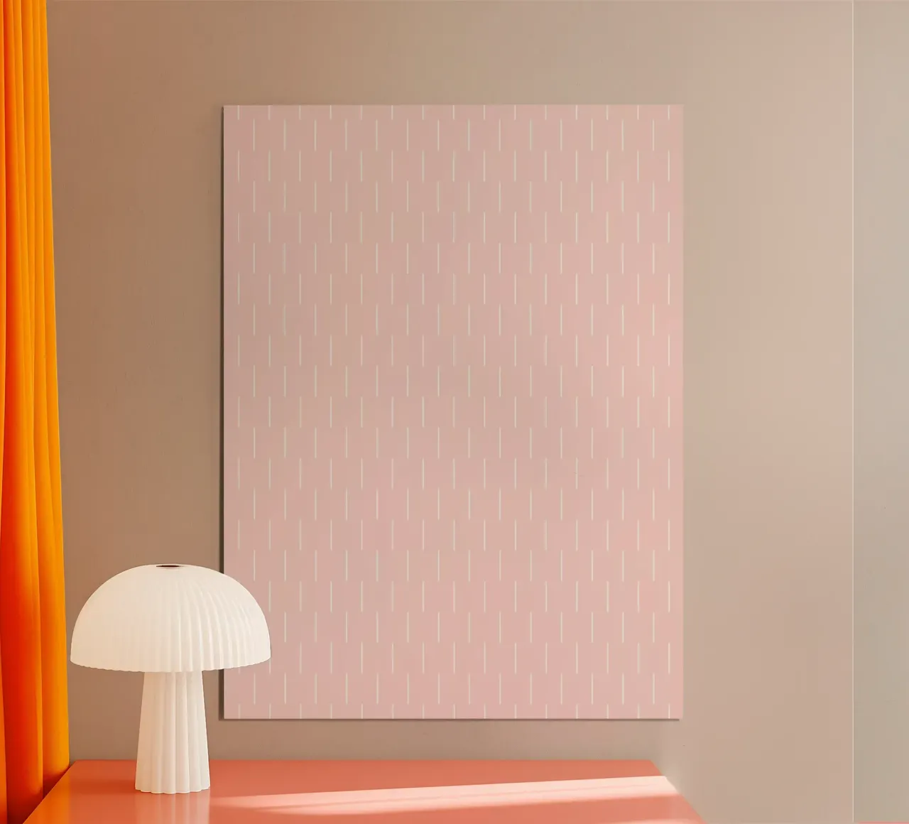 Linee minimaliste Basic Scandinavian Chic | Bianco su Dusty Blush poster da Beauty in Simplicity