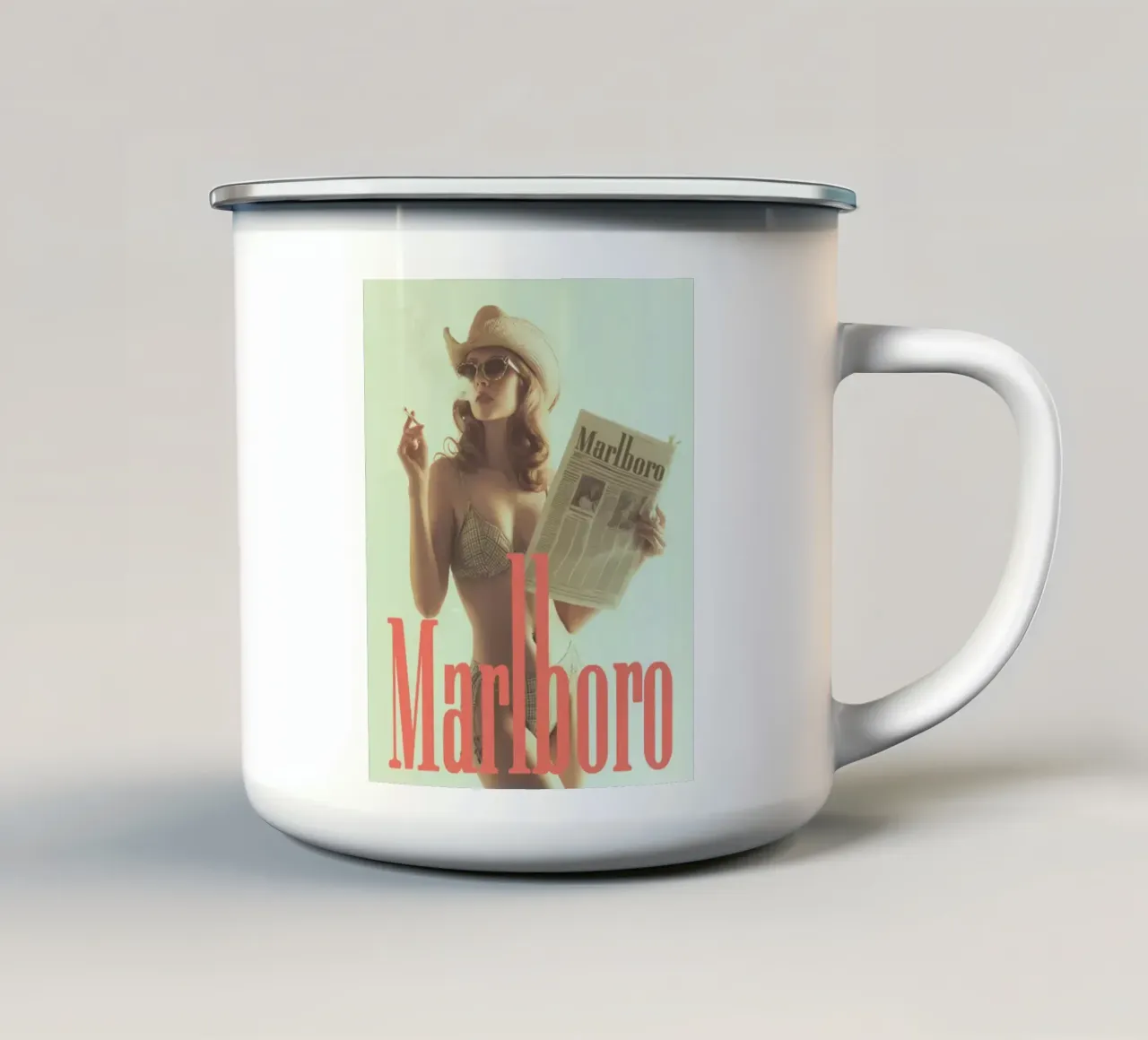 Marlboro d'epoca tazza in smalto da janna shop