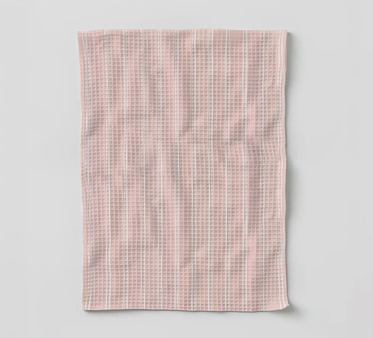 Doppie strisce minimaliste di base, bianche su rosa baby pallido. canovaccio da cucina da Beauty in Simplicity