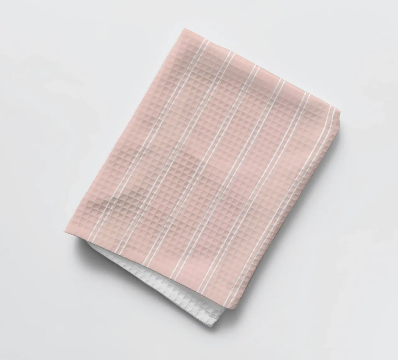 Doppie strisce minimaliste di base, bianche su rosa baby pallido. canovaccio da cucina da Beauty in Simplicity