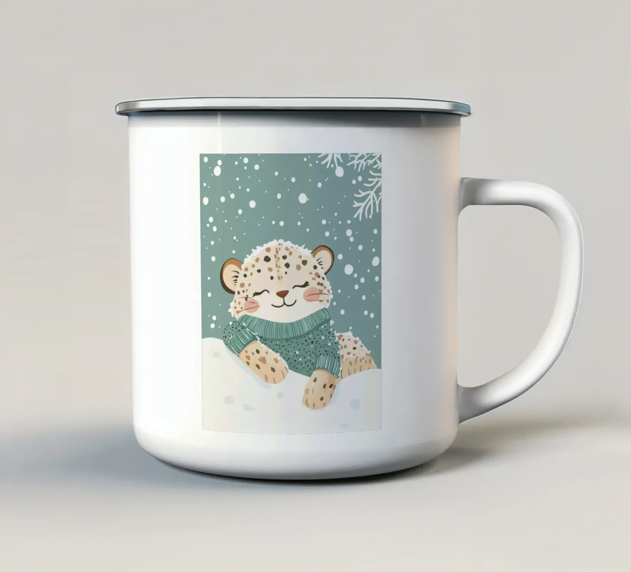 Ghepardo stravagante tazza in smalto da Happy Littles