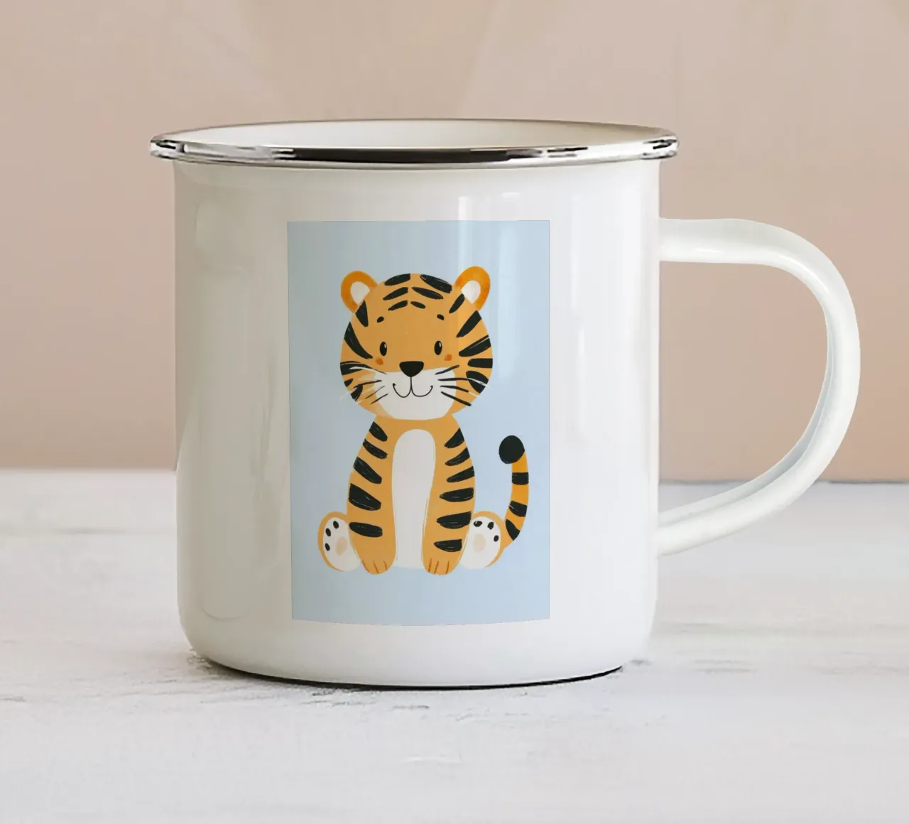 Tigre stravagante tazza in smalto da Happy Littles