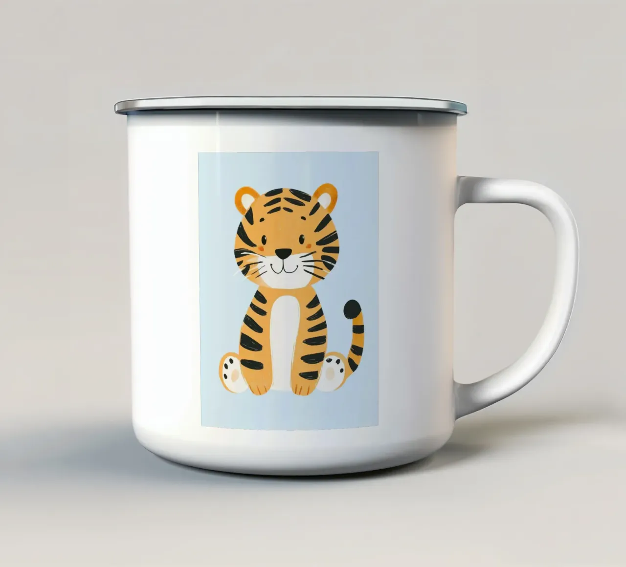 Tigre stravagante tazza in smalto da Happy Littles