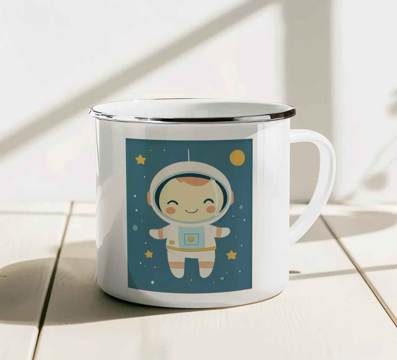 Astronauta stravagante tazza in smalto da Happy Littles