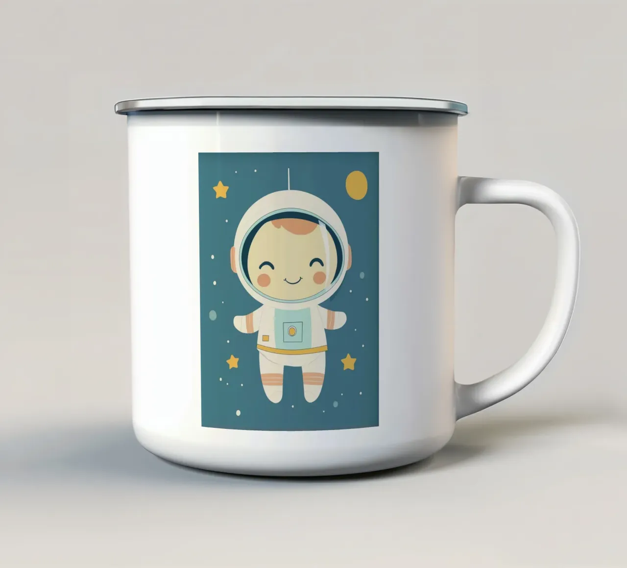 Astronauta stravagante tazza in smalto da Happy Littles