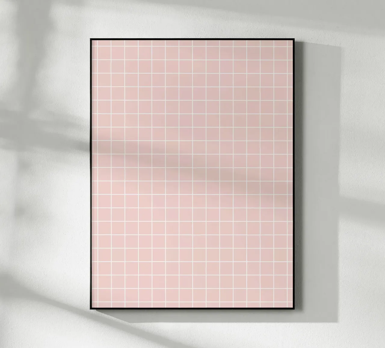 Minimal Basic Classic Grid | Blanco sobre rosa bebé pálido pastel metacrilato de Beauty in Simplicity