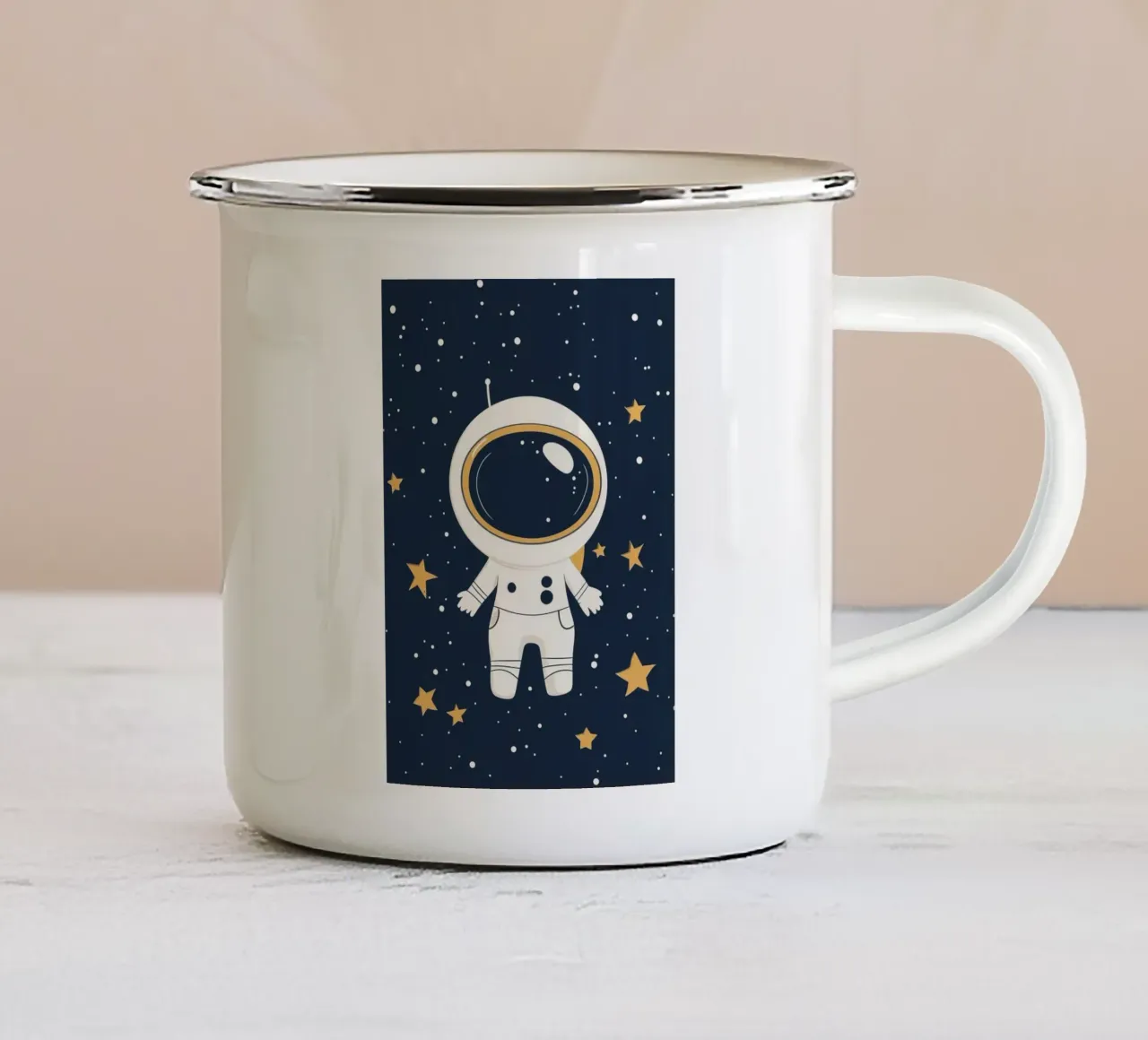 Astronauta stravagante tazza in smalto da Happy Littles