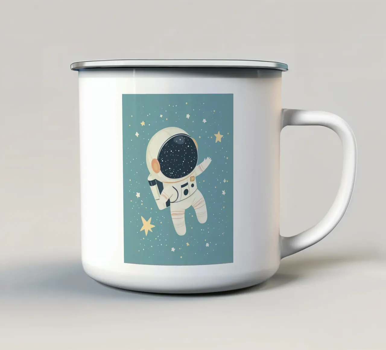 Astronauta stravagante tazza in smalto da Happy Littles