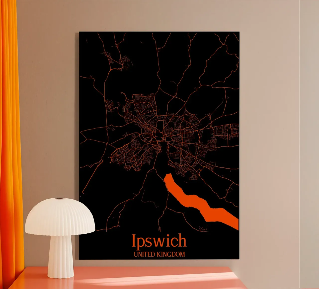Ipswich Acryl-Glas von MiMap