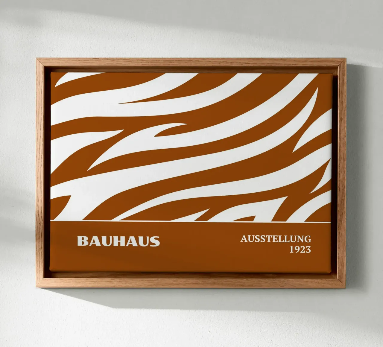 Bauhaus Abstract Golvende Kunst | Rust & Wit Poster Print canvas van Grungeo
