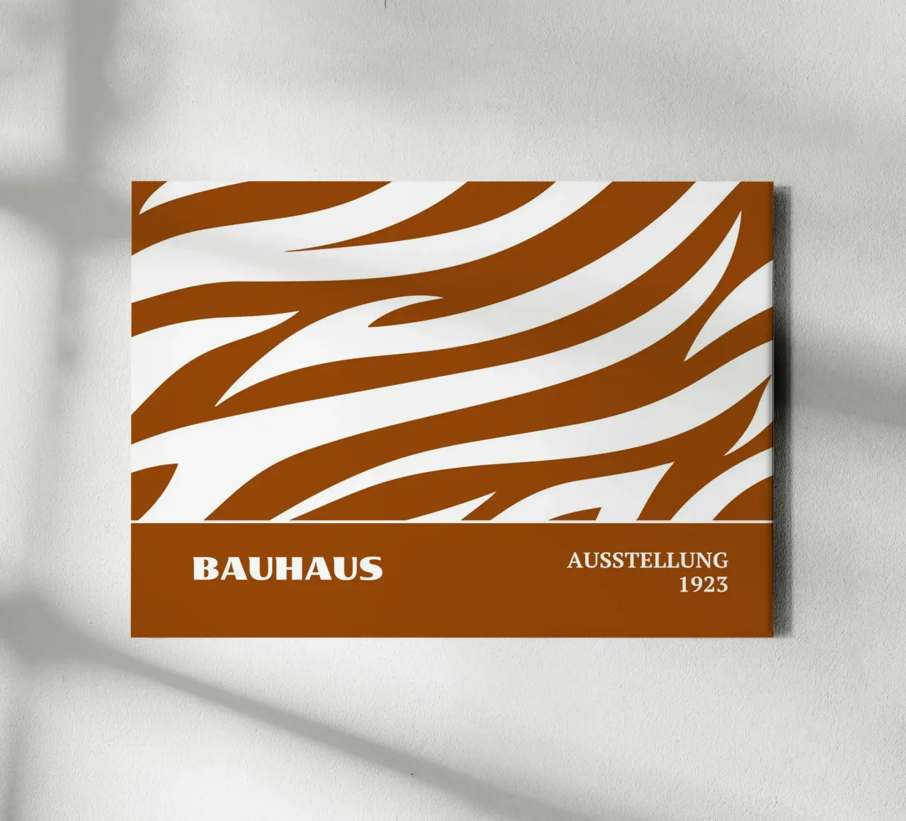 Bauhaus Abstract Golvende Kunst | Rust & Wit Poster Print canvas van Grungeo