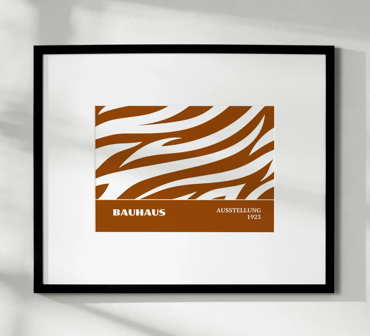 Bauhaus Abstract Golvende Kunst | Rust & Wit Poster Print hahnemühle van Grungeo