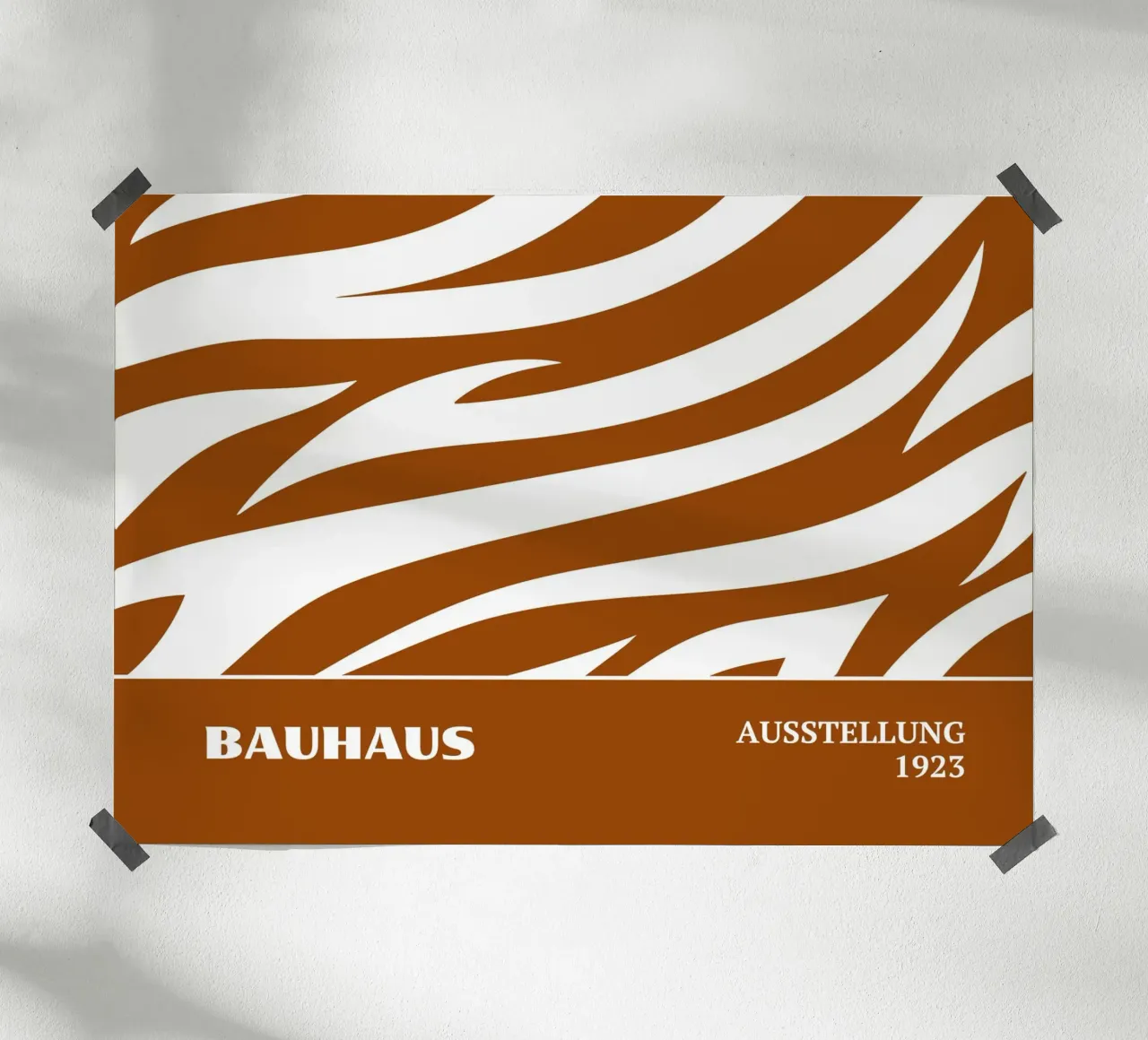 Bauhaus Abstract Golvende Kunst | Rust & Wit Poster Print hahnemühle van Grungeo