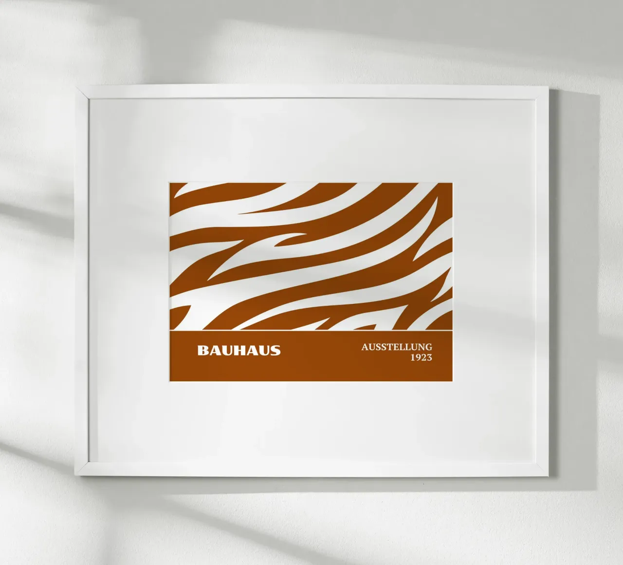 Bauhaus Abstract Golvende Kunst | Rust & Wit Poster Print hahnemühle van Grungeo