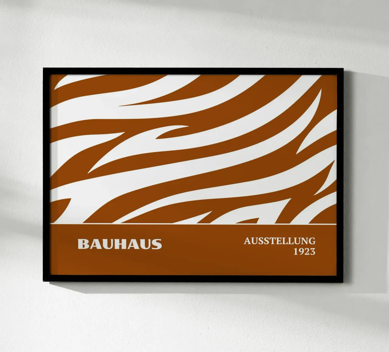 Bauhaus Abstract Golvende Kunst | Rust & Wit Poster Print hahnemühle van Grungeo