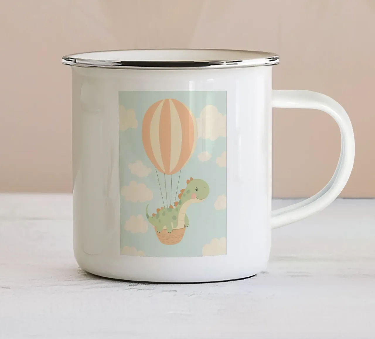 Dino stravagante tazza in smalto da Happy Littles