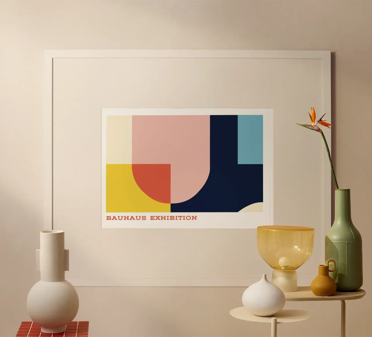 Bauhaus Color Block Art | Mid-Century Abstract Print hahnemühle de Grungeo