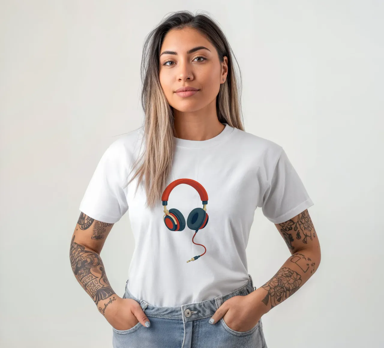 Retro Kopfhörer t-shirt da DARIA IVANOVNA