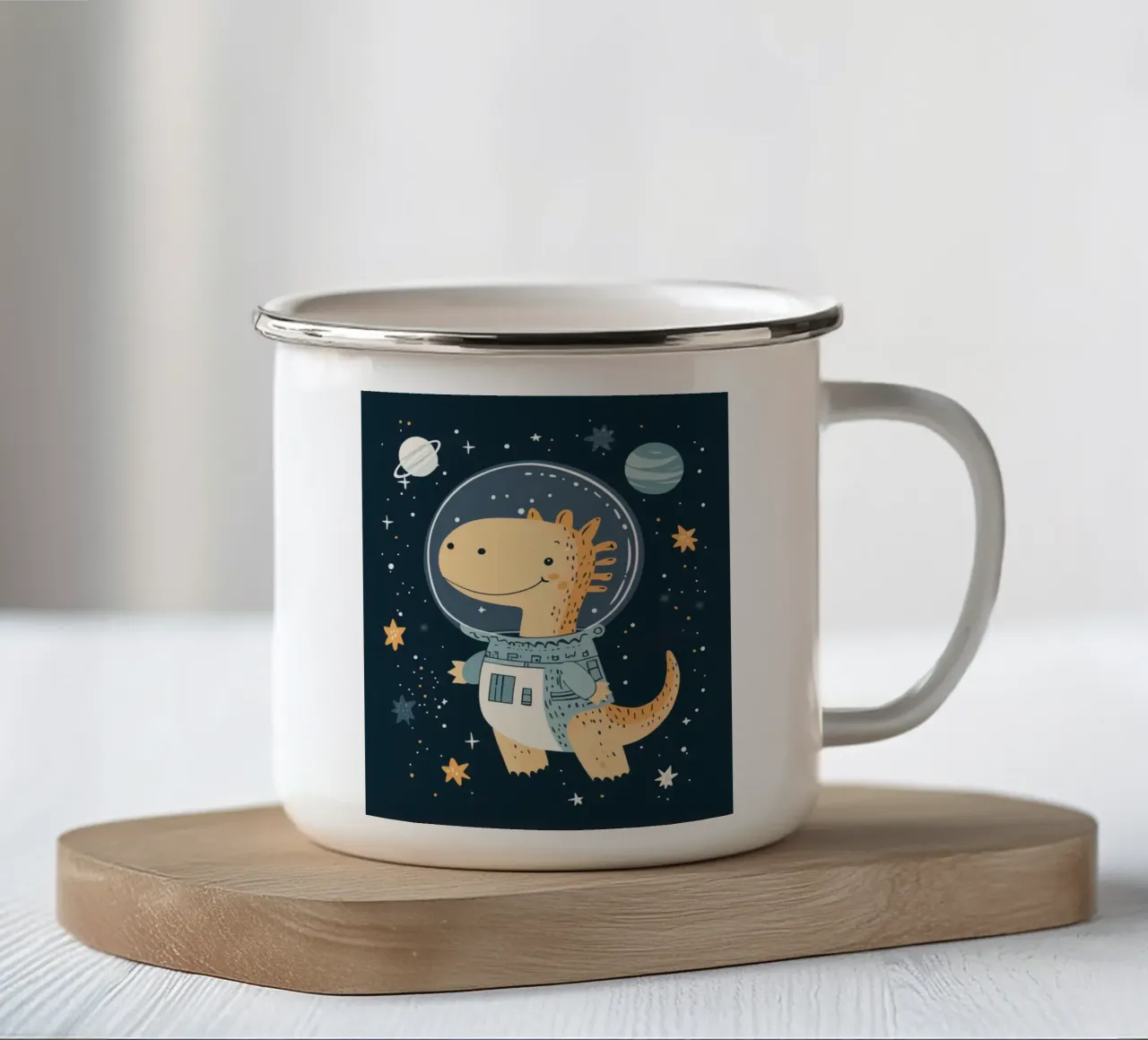 Dino stravagante tazza in smalto da Happy Littles