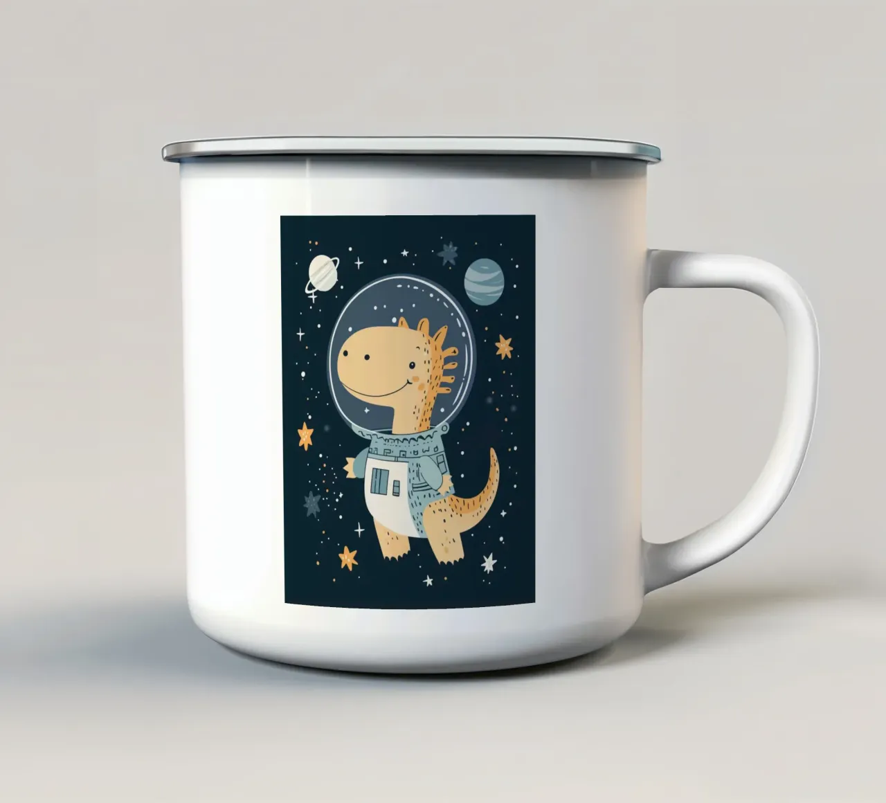 Dino stravagante tazza in smalto da Happy Littles