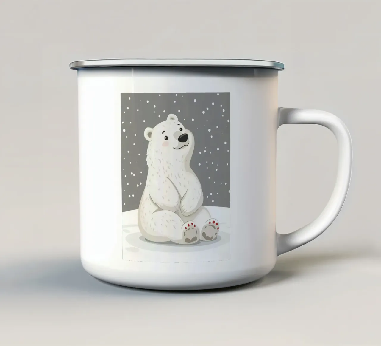 Orso polare stravagante tazza in smalto da Happy Littles